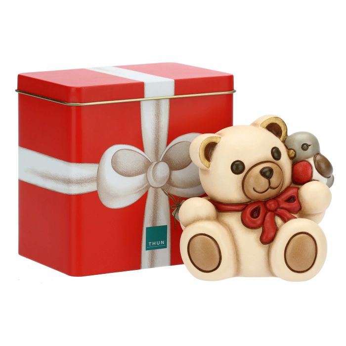 Thun - teddy con uccellino e scatola