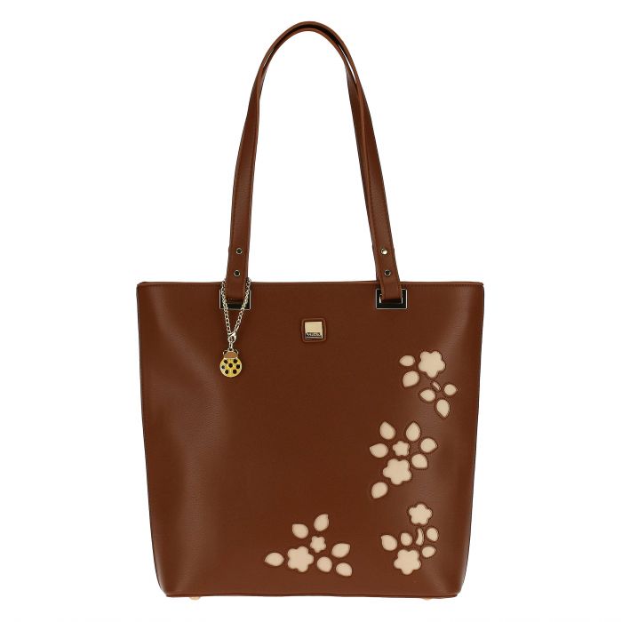 Borsa in ecopelle Country con ricamo traforato