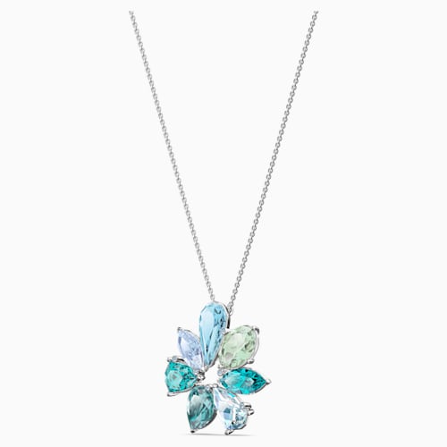 PENDENTE SUNNY FLOWER, MULTICOLORE CHIARO, PLACCATO RODIO - immagine 3