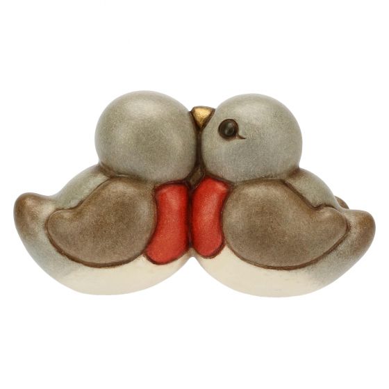 Coppia pettirossi portafortuna mini "Preludio d'inverno" - immagine 2