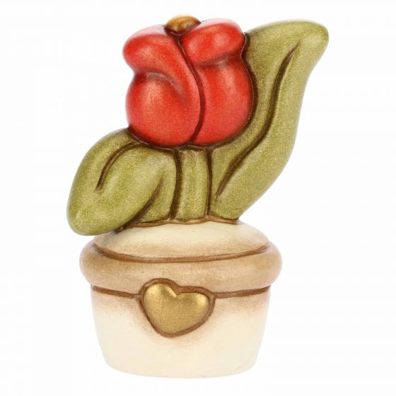 Vasetto soprammobile piccolo con tulipano
