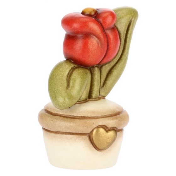 Vasetto soprammobile piccolo con tulipano - immagine 2