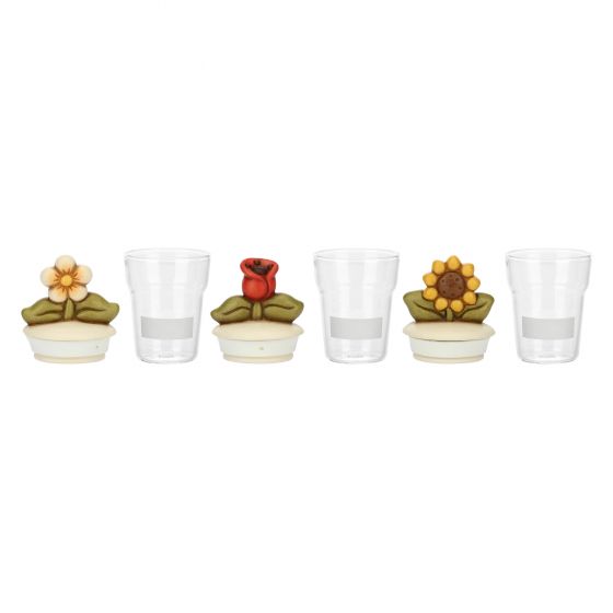 Set 3 barattoli in vetro Country piccoli con supporto in legno - immagine 3