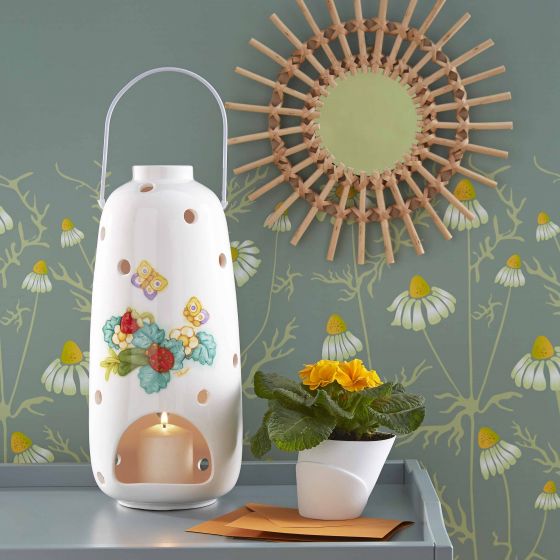 Lanterna per interni ed esterni "Home sweet home" in ceramica - immagine 4