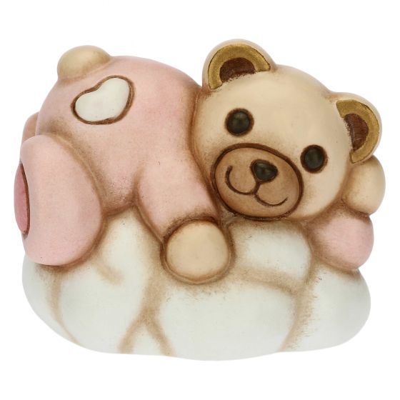 Teddy lei rosa su nuvola