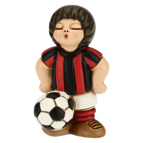 Bimbo calciatore rosso nero piccolo