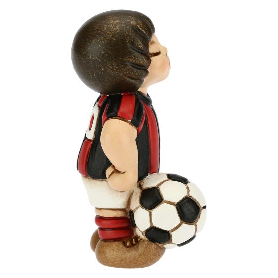 Bimbo calciatore rosso nero piccolo - immagine 2