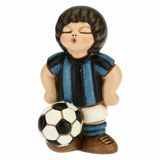 Bimbo calciatore nero azzurro piccolo