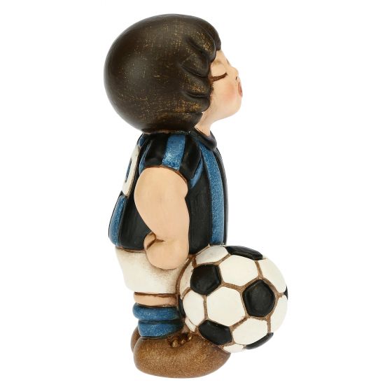 Bimbo calciatore nero azzurro piccolo - immagine 4