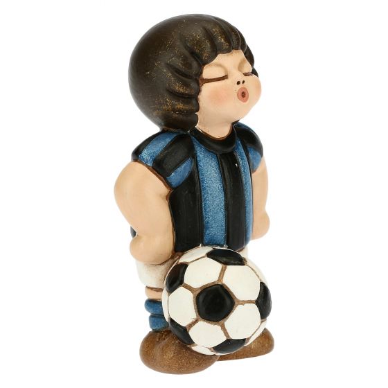 Bimbo calciatore nero azzurro piccolo - immagine 5