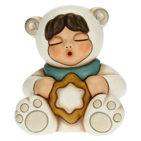 Bimba orso polare grande con stella