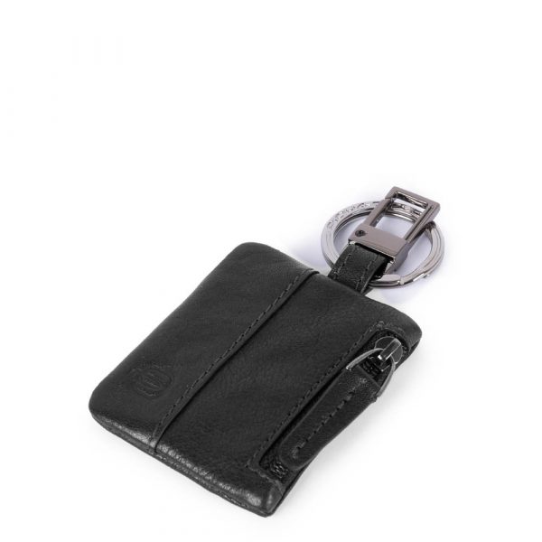 Portachiavi con CONNEQU e tasca laterale Black Square