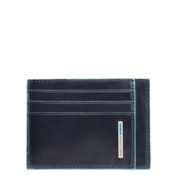 Porta carte di credito in pelle Blue Square