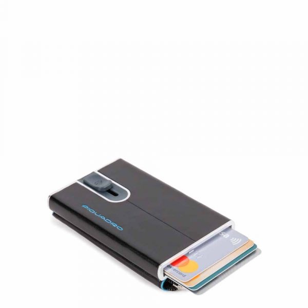 Compact wallet per carte di credito con sliding sy Black Square