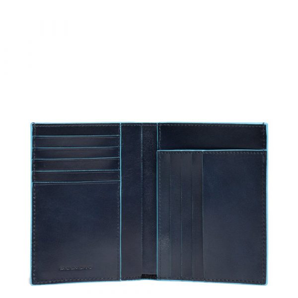 Portafoglio uomo verticale con scomparti per Blue Square