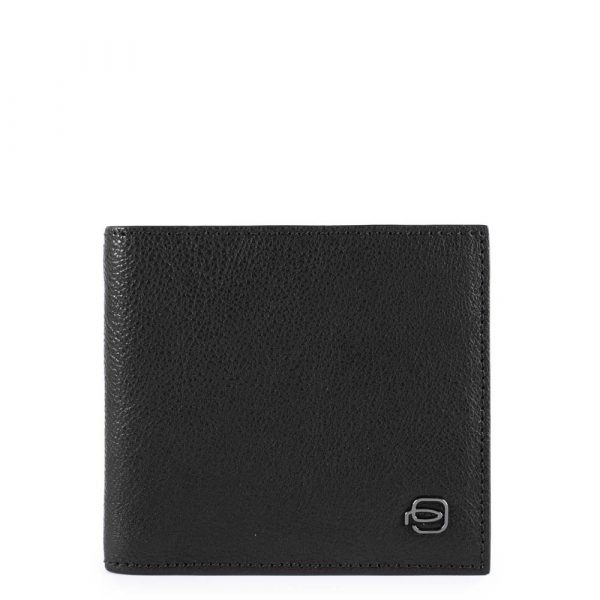 Portafoglio uomo verticale con ferma banconote con protezione anti-frode RFID Black Square