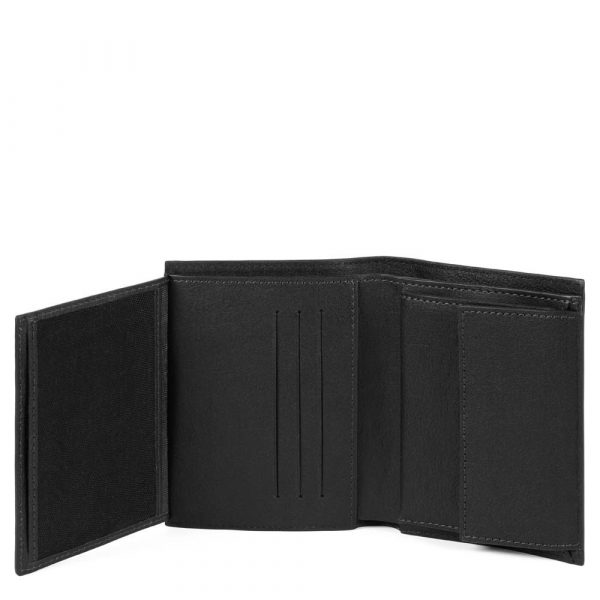 Portafoglio uomo con portadocumenti rimovibile Black Square