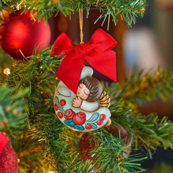 Addobbo per albero di Natale angelo con luna grande - immagine 3