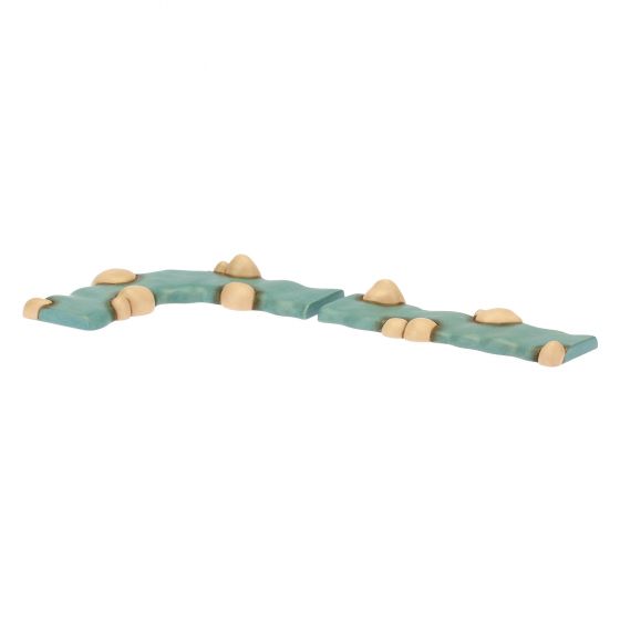 Set 1 pezzo di fiume dritto e 1 pezzo di fiume curvo Presepe classico
