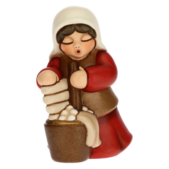 Lavandaia Presepe classico variante rossa