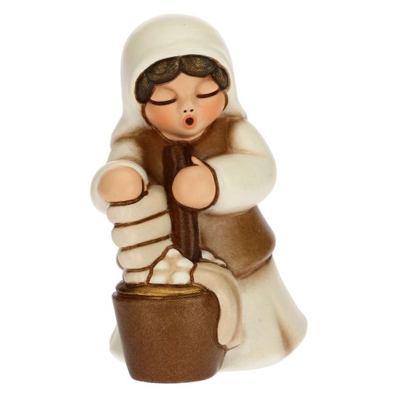 Lavandaia Presepe classico variante bianca