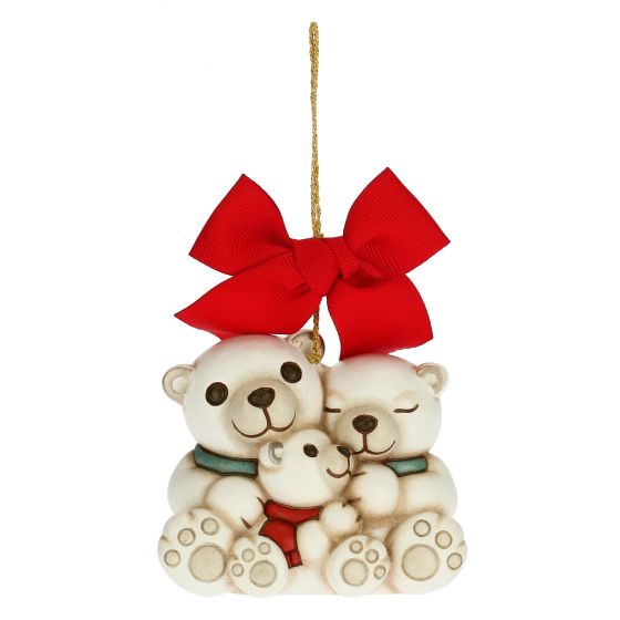 Addobbo per albero di Natale famiglia orso polare Paul maxi