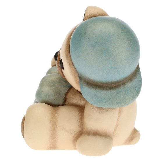 Teddy con quadrifoglio portafortuna blu - immagine 2