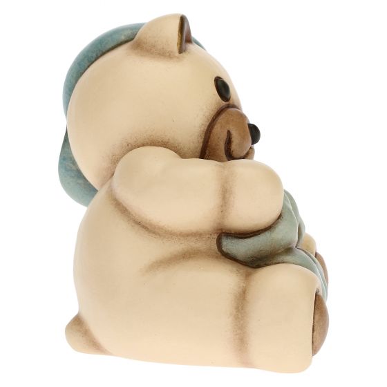 Teddy con quadrifoglio portafortuna blu - immagine 4