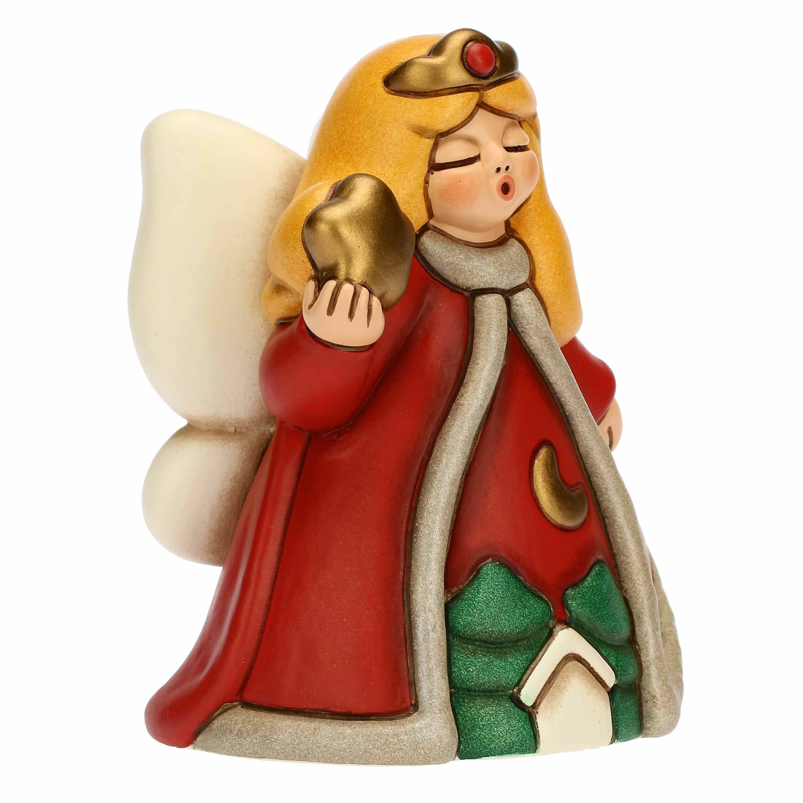 Regina delle Fate Shaila con corona dorata in ceramica Bosco Magico - immagine 5