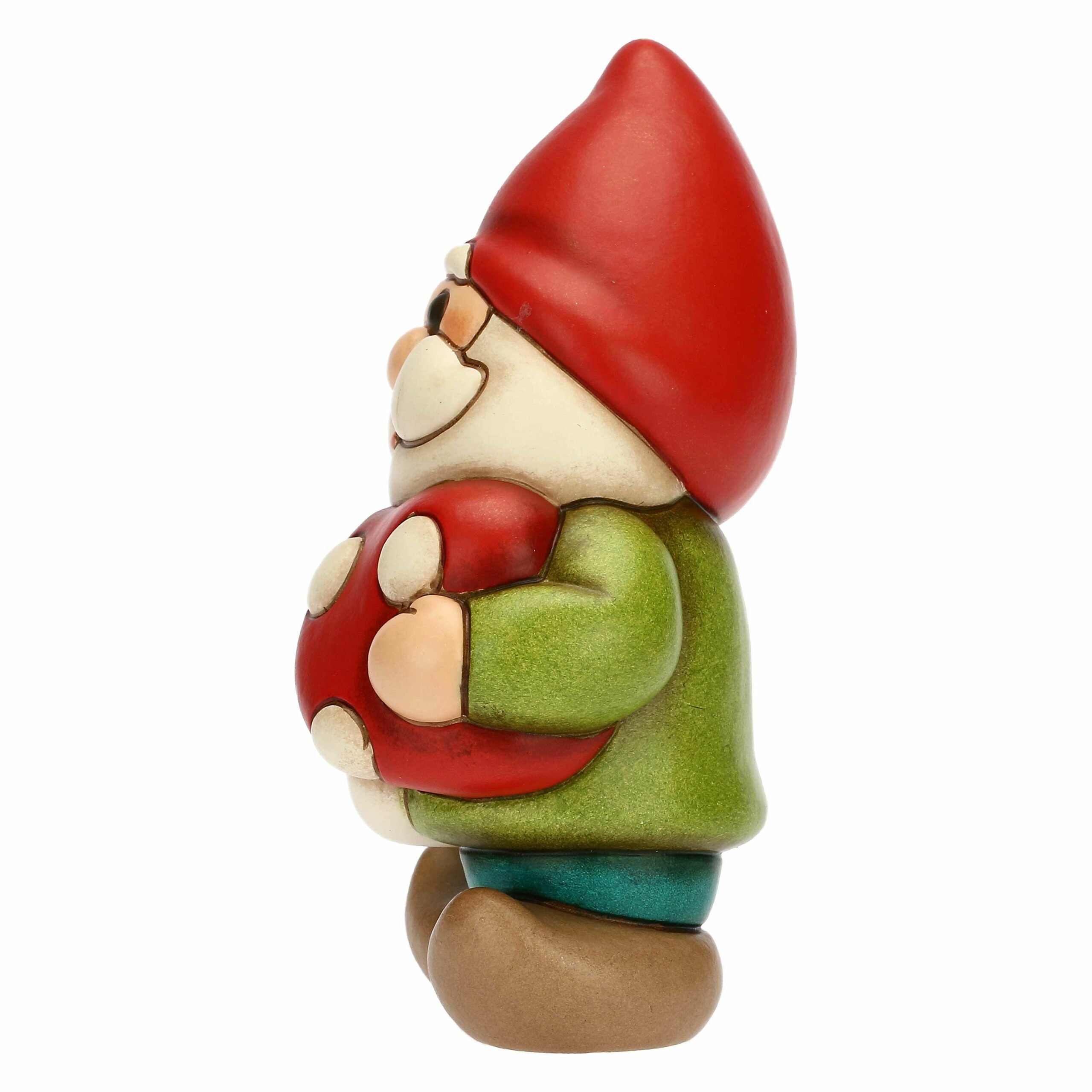 Gnomo Oliver con fungo rosso in ceramica Bosco Magico - immagine 2