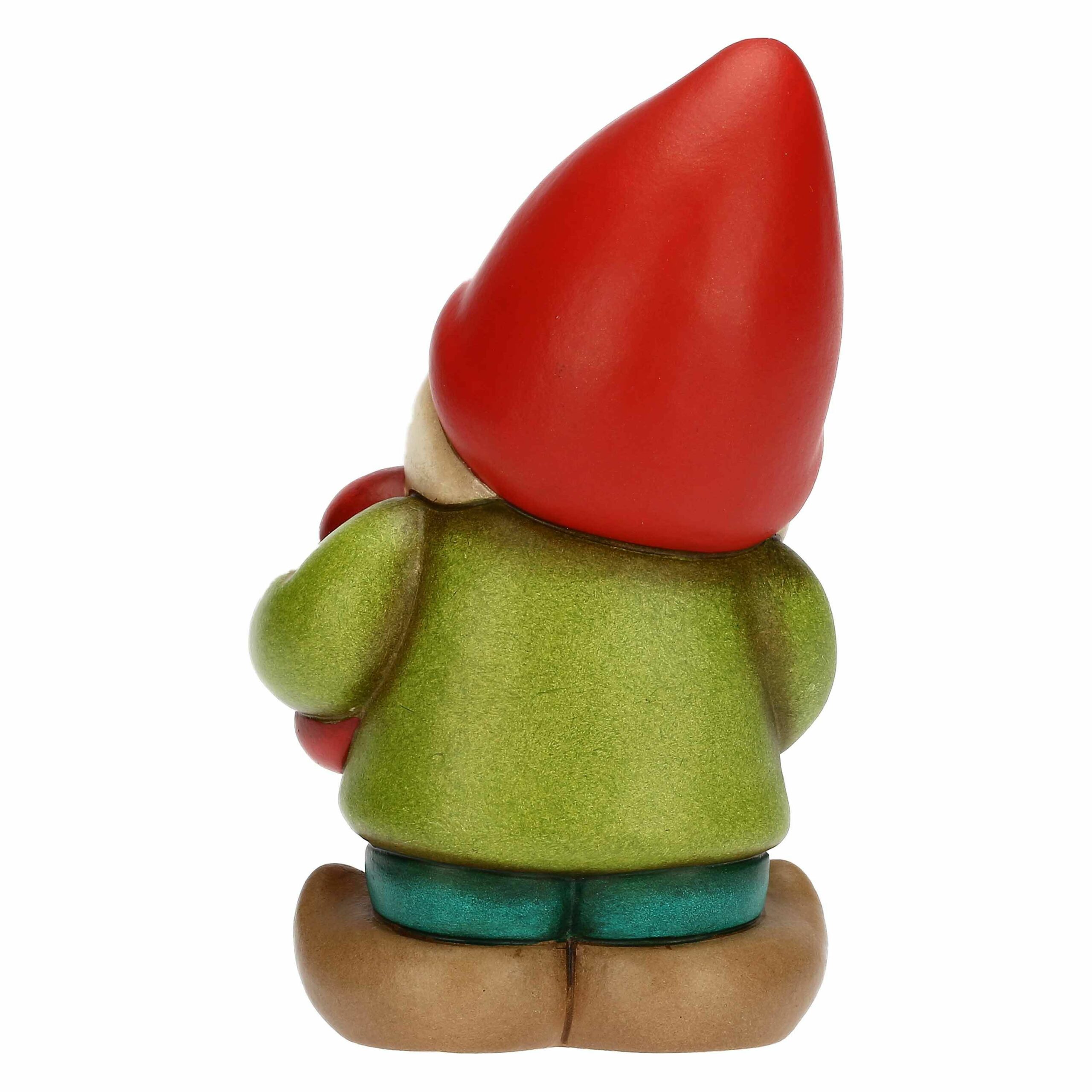 Gnomo Oliver con fungo rosso in ceramica Bosco Magico - immagine 3