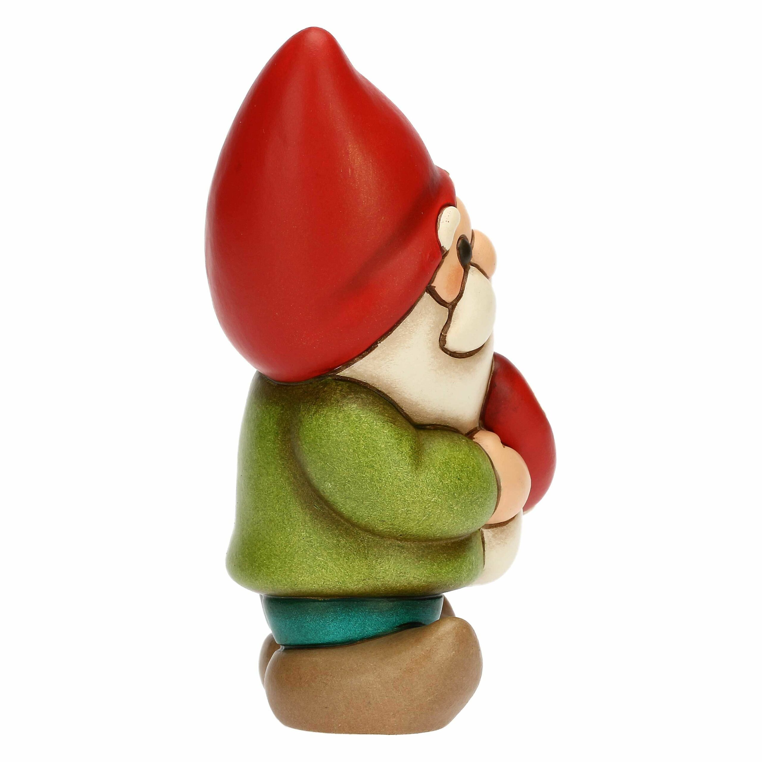 Gnomo Oliver con fungo rosso in ceramica Bosco Magico - immagine 4