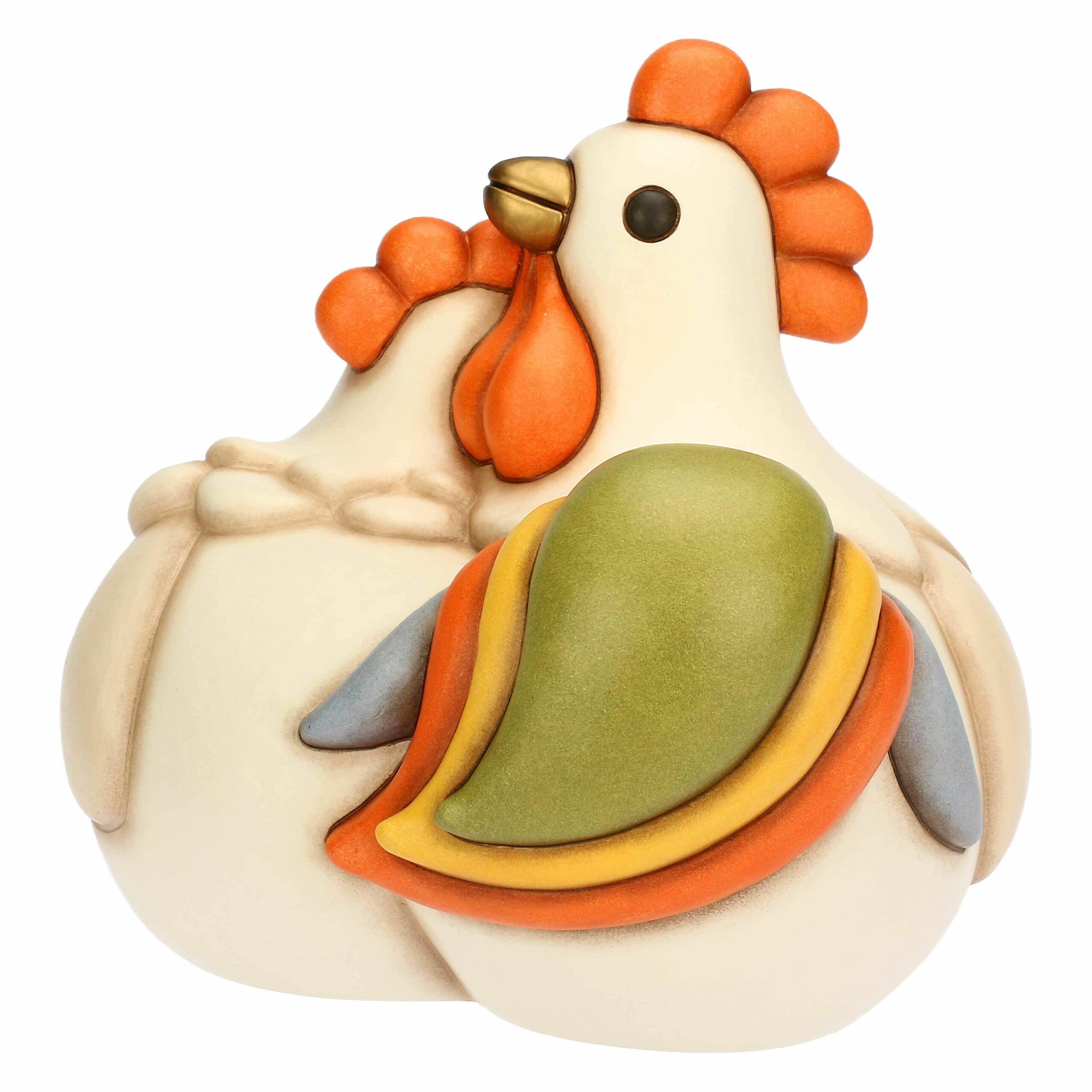 Coppia gallo Jack e gallina Ester in ceramica - immagine 4