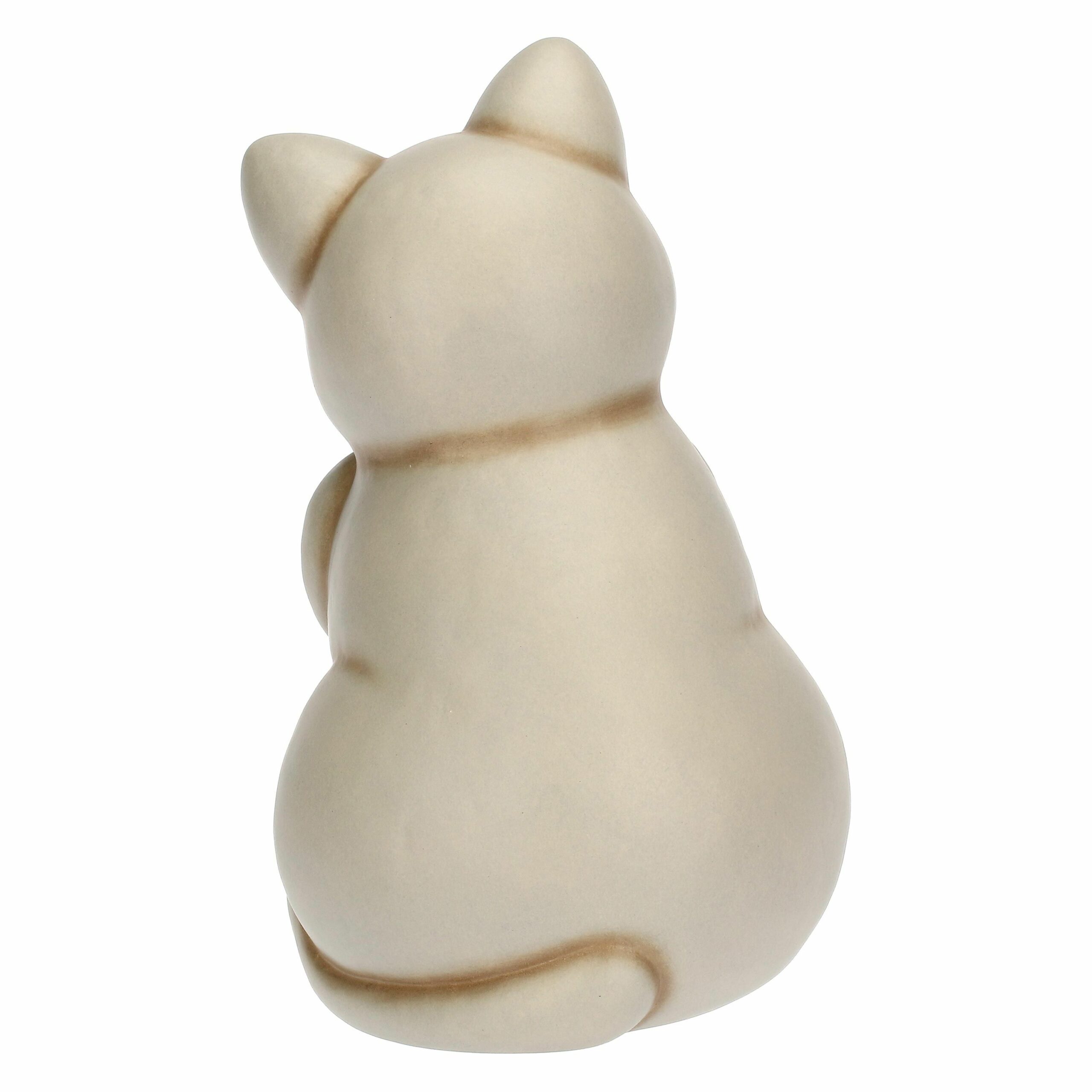 Gatto Momi con fiocco in ceramica, grande - immagine 3