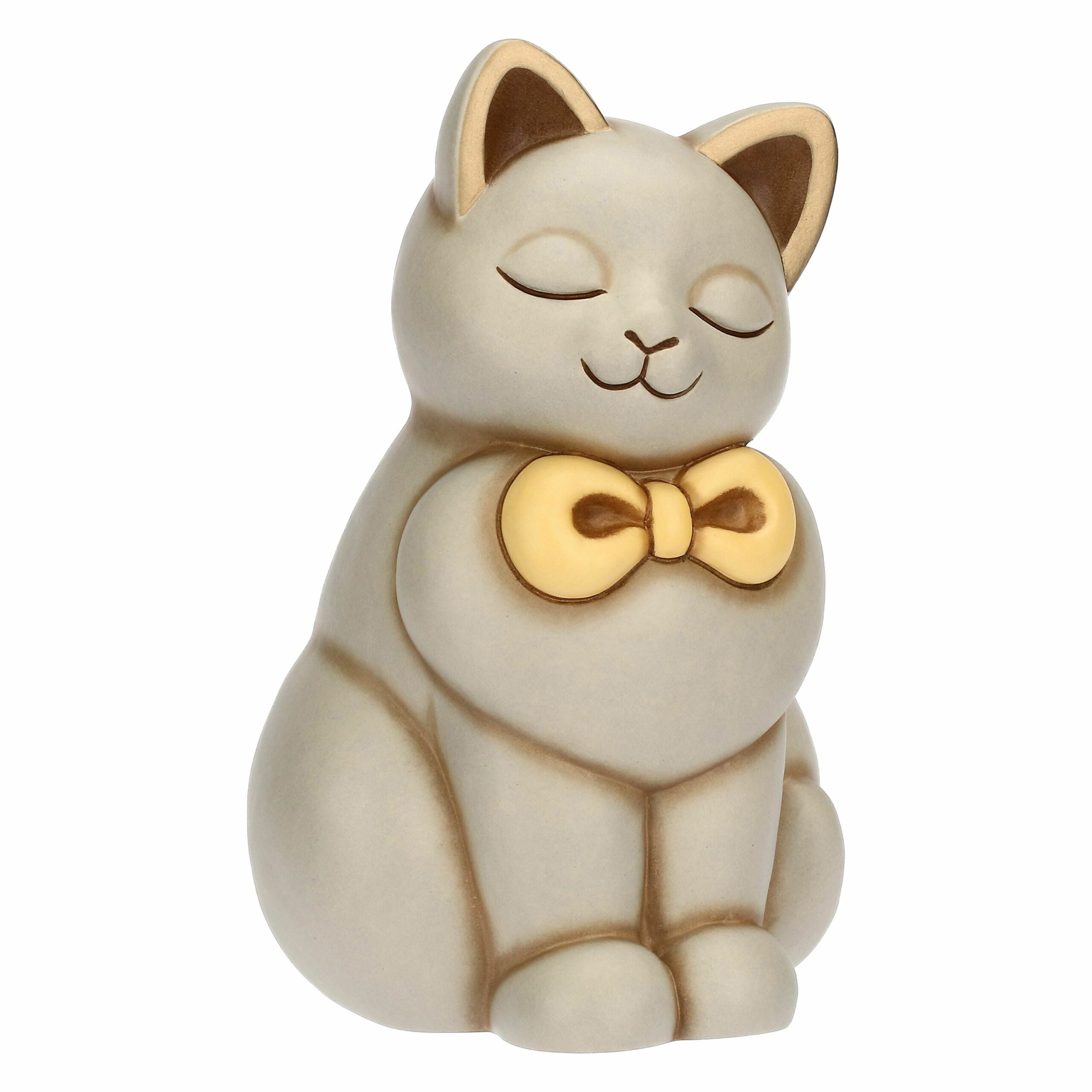 Gatto Momi con fiocco in ceramica, grande - immagine 5