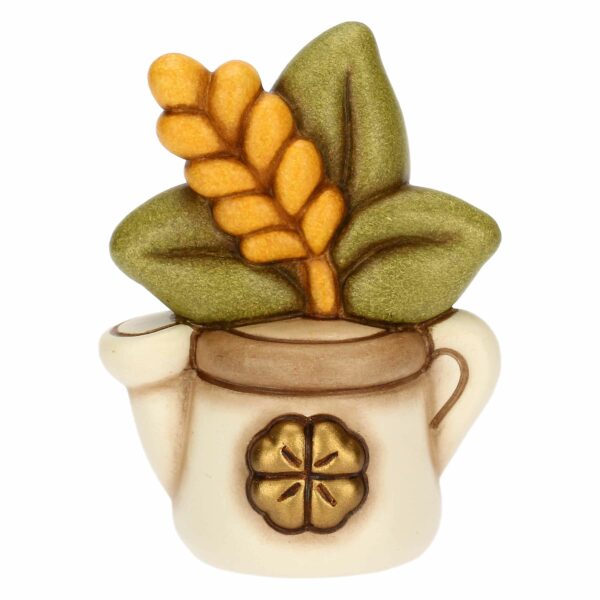 Mini annaffiatoio in ceramica con spiga