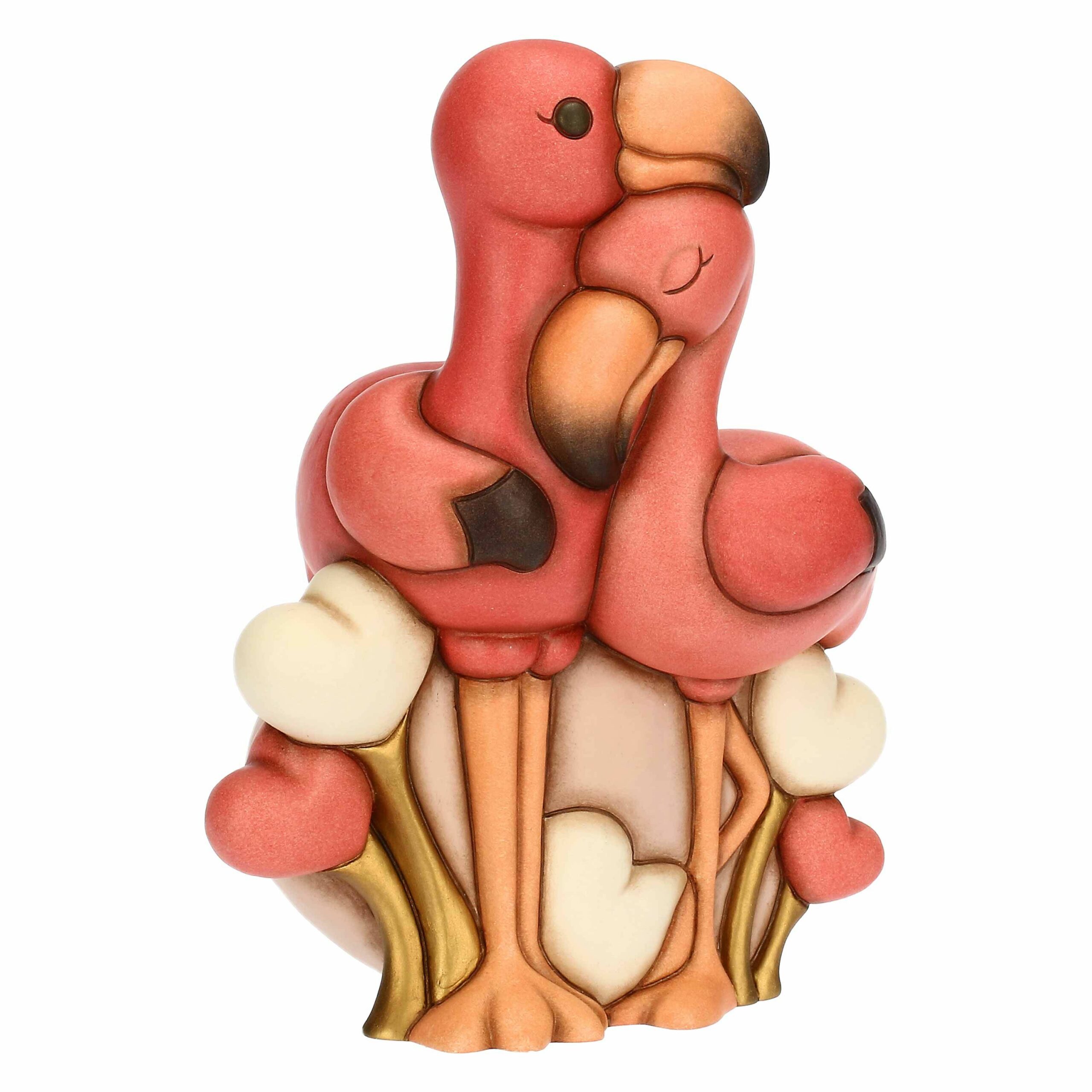 Coppia fenicotteri in ceramica con cuori, maxi - immagine 5