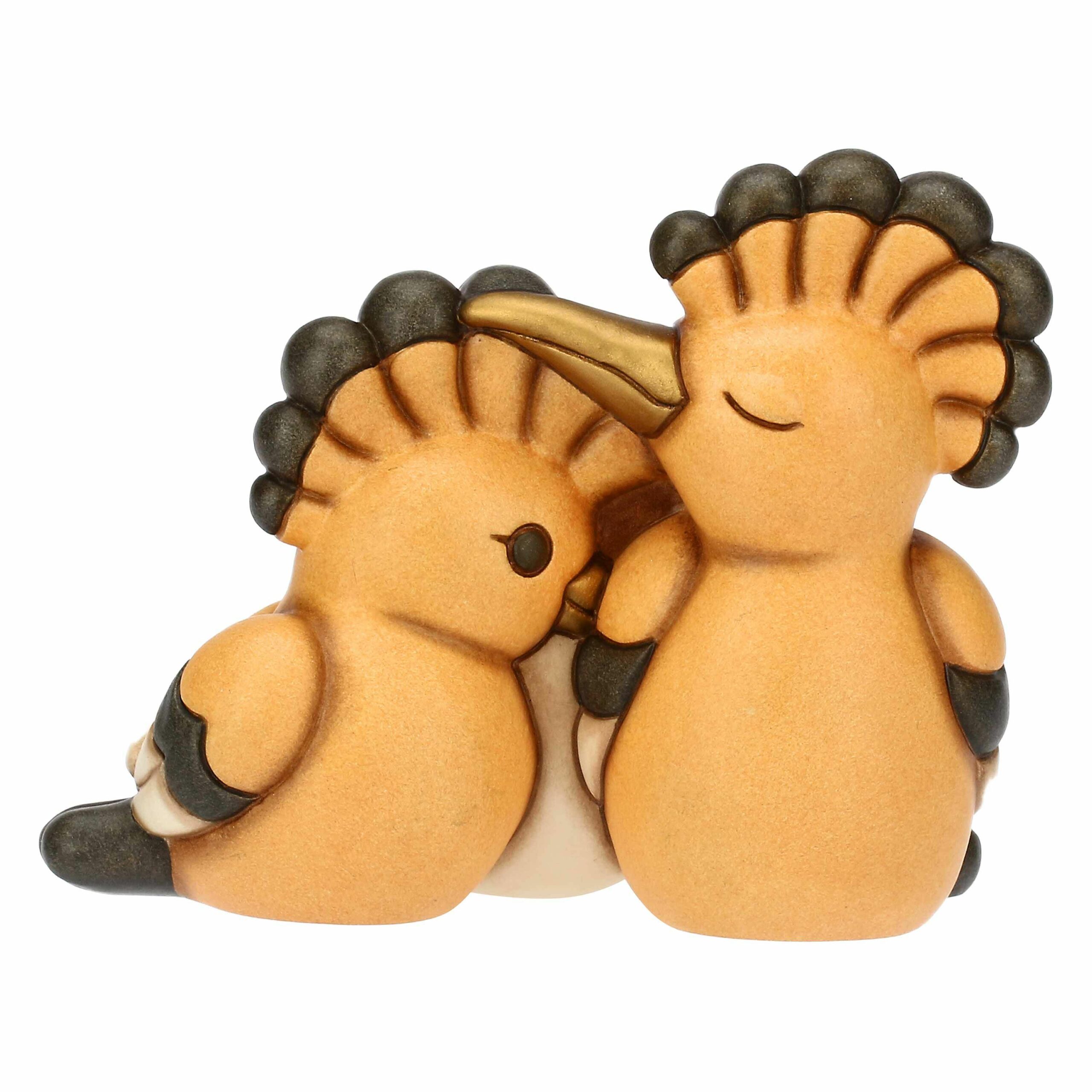 Coppia upupe in ceramica con cuore, grandi - immagine 4