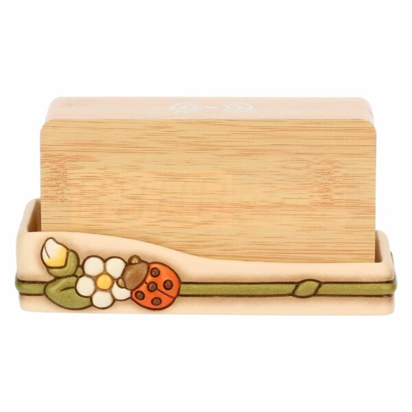 Orologio digitale con fiori e coccinella in ceramica Country Bloom
