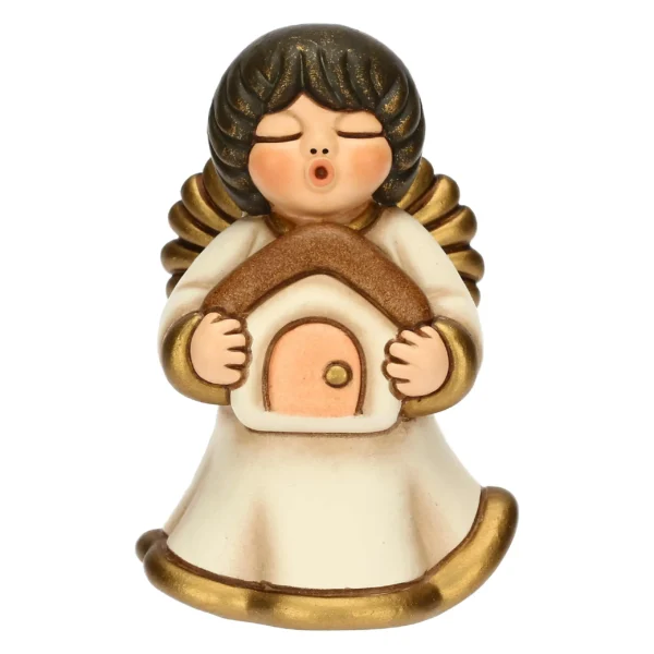 Angelo custode "Famiglia" in ceramica