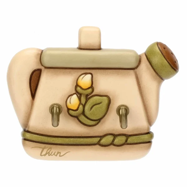 Portastrofinacci 2 ganci in ceramica Country Bloom