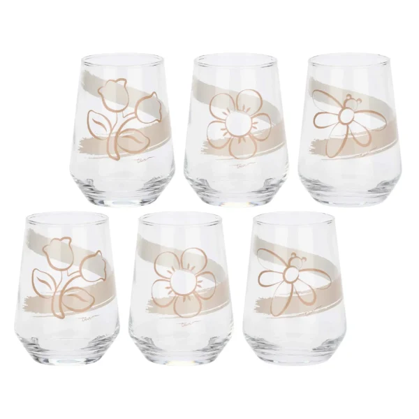 Set 6 bicchieri in vetro, Elegance