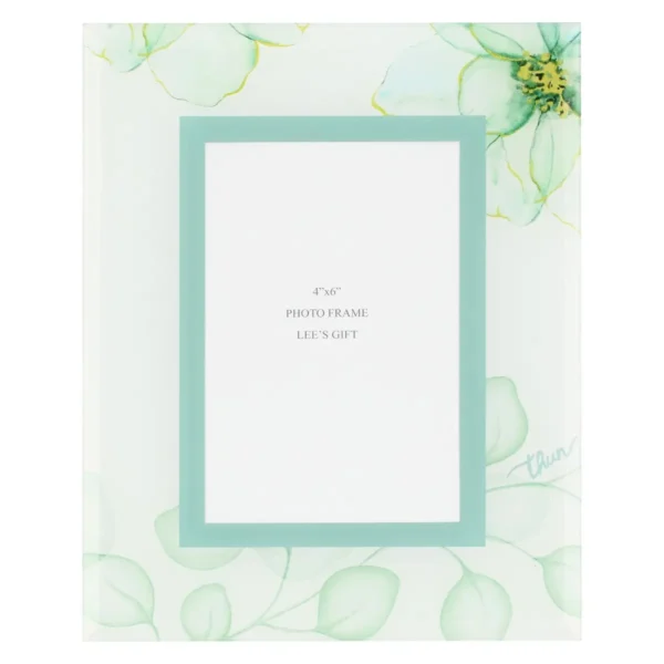 Cornice in vetro 18X23 cm verde